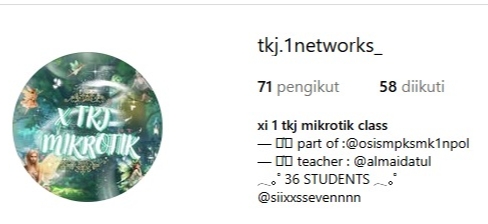 Cuplikan profil Instagram @tkj.1networks_